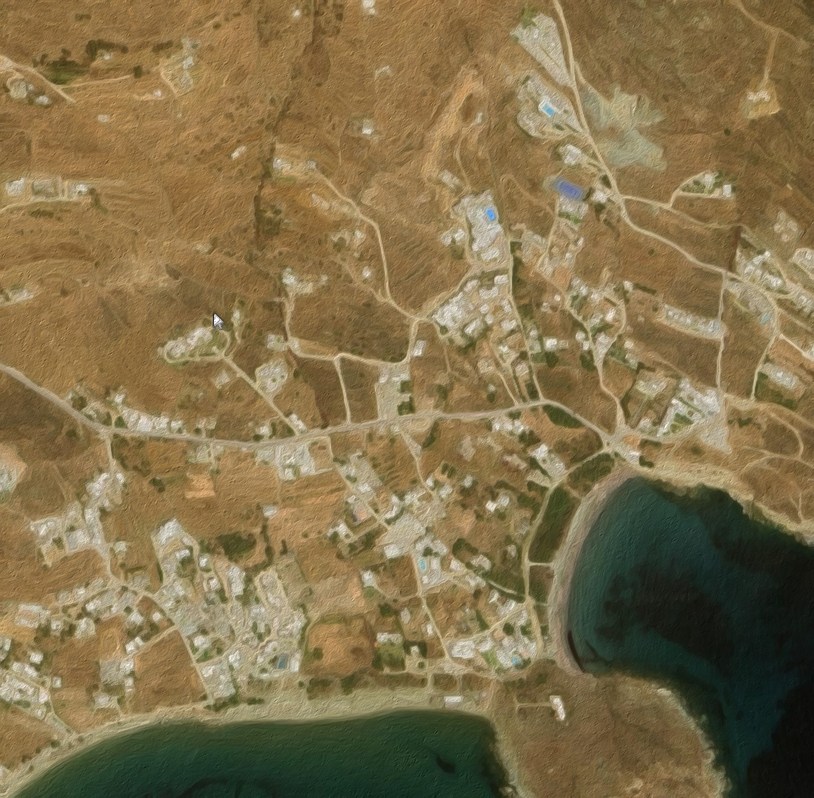 Map of the Agios Ioannis bay